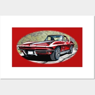 Lil' Red 63 Corvette Posters and Art